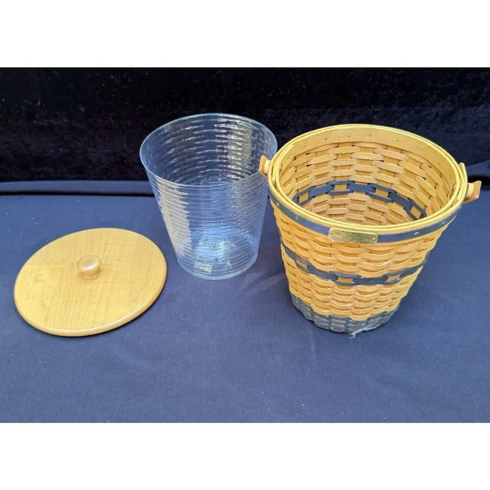Longaberger J.W. Collection Miniature Banker's Waste Basket 2001 Edition
